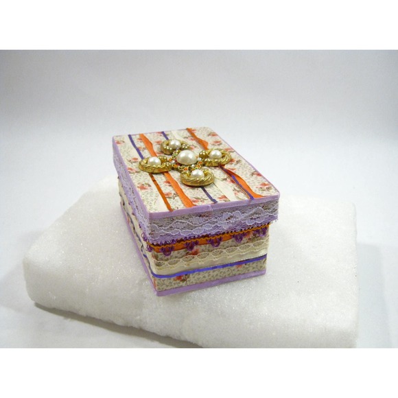 Handcrafted Keepsake Jewelry Trinket Prayer Box for Mementos Photos Desk Items - Picture 5 of 8